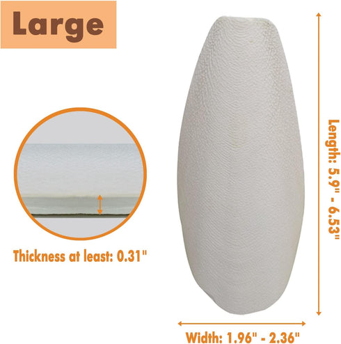 5.9"-6.53" Large Bird Cuttlebone for Parakeets - Cuddle Bone with Plastic Holder for Natural Calcium