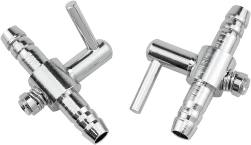 One-Way Air Flow Tubes, Stainless Steel Pump Lever Control Valves for Aquarium Fish Tank (Silver, 4PCS)
