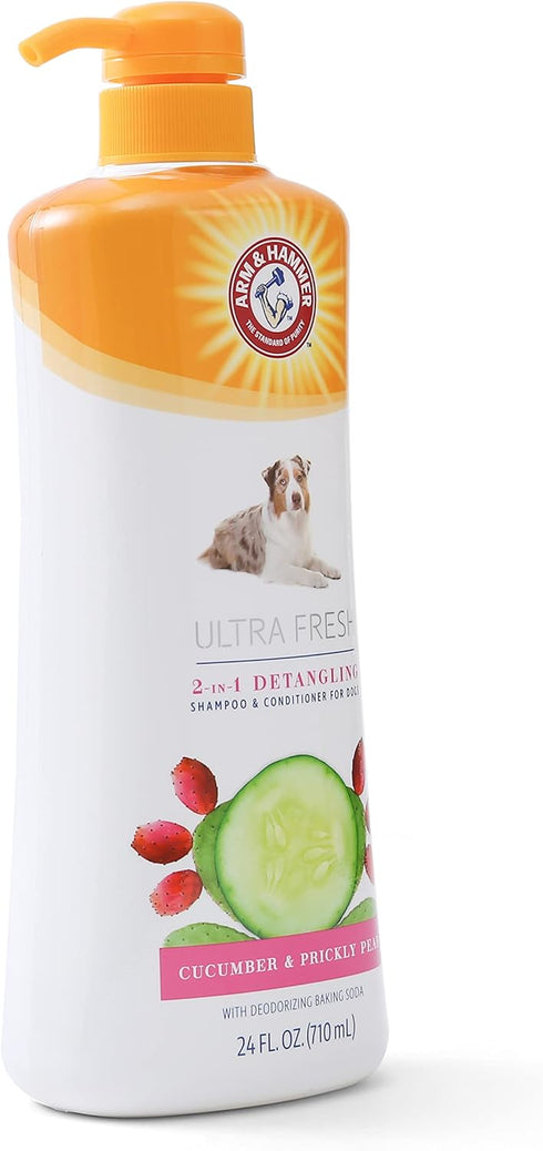 Hammer 2 1 24 Oz Arm & Ultra Fresh in Detangling Dog Shampoo and Conditioner with Baking Soda Deodorizer, Moisturizing