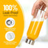 10oz, 8 Pack Luxfuel Glass Juice Bottles with Lids Reusable Glass Water Bottle with Stainless Steel Caps & Straws, Leak