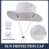 Home Prefer UPF50+ Mens Sun Hat, Wide Brim Fishing Hat for Sun Protection, Bucket Hat for Beach Gardening Golf
