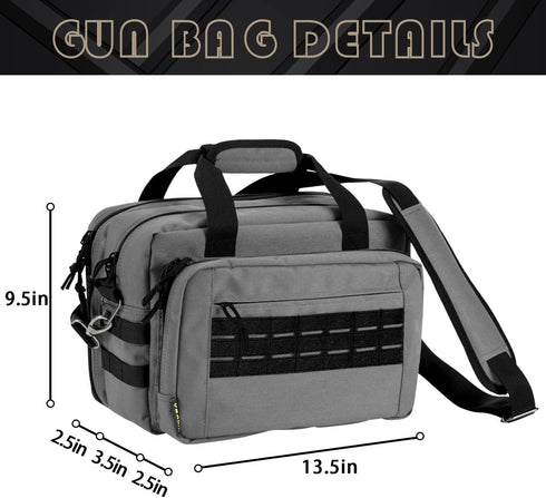 VEAGIA Pistol Case Range Bag, Soft Carrying Bags for Handguns and Ammo