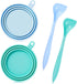 WAFJAMF Silicone Pet Can Covers, Dog Cat Food Can Lids and Spoons, Universal BPA Free, 2 Pack