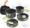 Lixada Camping Cookware Set, 11PCS Non-Stick Lightweight Pot Pan Bowls for Outdoor Camping