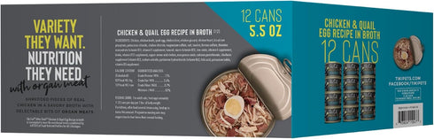 Tiki Cat After Dark, Chicken & Quail Egg, High-Protein Wet Cat Food, 5.5 oz Cans, Pack of 12