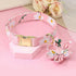 Beirui Cute Girl Dog Collars, Floral Patterns for Small Medium Large Dogs, Wedding Holiday (L: Neck 17-25", Pink)