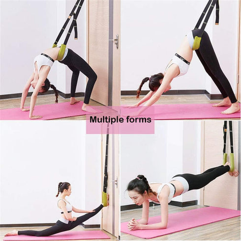 Yoga Fitness Stretching Strap for Door Flexibility, Improve Leg Waist Back Flexibility, Back Bend Assist Trainer