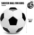 Size 5 Soccer Balls with Pump, Indoor Outdoor Sports Play Balls for Kids Teens Youths Adults (White and Black 2 Pcs)