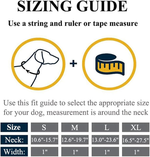 Martingale Dog Collars, Reflective Nylon Soft Padded Training Collar with Stainless Steel Chain for Small Medium Large