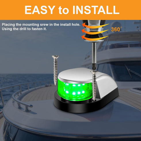 LIGHTBOSS IP67 Yacht(2PCS Boat Navigation Lights, Navigation Lighting for Boats LED, Waterproof Boat Lights Bow