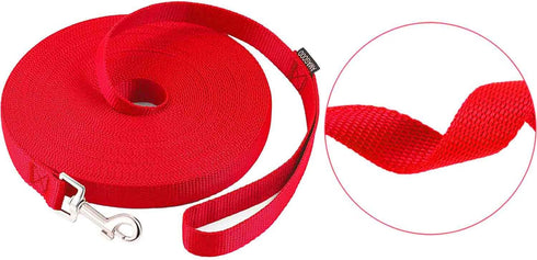 AmaGood Dog/Puppy Obedience Recall Training Agility Lead, 15 ft 20 ft 30 ft 50 ft Long Leash for Dog Training (20feet,