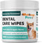 Dental Wipes for Dogs and Cats, No Brush Formula for Oral Hygiene, Fresh Mint Flavor, 100 Wipes