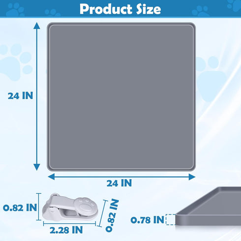 phepetroll 24" 24" 4 Dog Pee Pad Holder, Dog Potty Tray Silicone Puppy Pad Holder Tray Fits for x Training Pads, Puppy