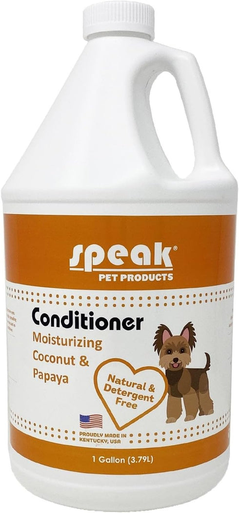 Dog Natural Leave-in Conditioning Spray Refill, 1 Gallon - Moisturizing Coconut Papaya