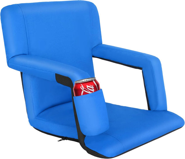 Smartxchoices 21"/25" Wide Stadium Seat Chair Bleacher Seats Padded with Back Support,