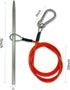 Fish Stringer for Spearfishing - Coated Stainless Steel Cable with Heavy Duty Carabiner