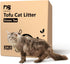 Cat Litter 24LB/4 Packs Dust-Free Clumping Tofu Cat Litter, Quickly Absorb Odors, Flushable Pure Natural Litter