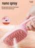 Steam Cat Brush - Rechargeable Dog Brush for Shedding, Unique 360° Rotating Handle (Pink)