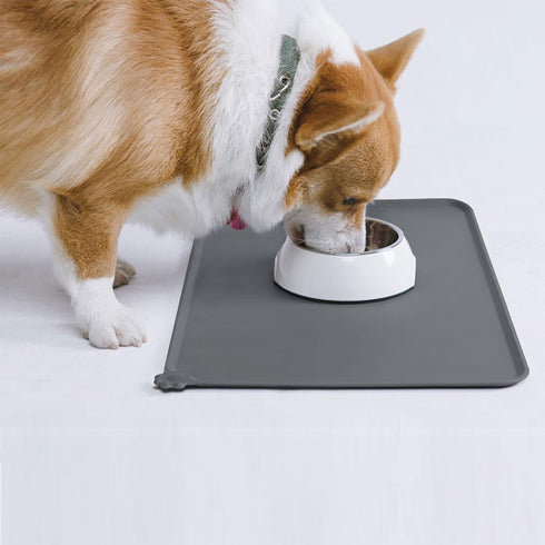 AUDWUD Silicone Waterproof Pet Feeding Mats, Anti-Slip Bowl Pad, Dog Mat for Food and Water