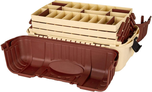 Flambeau Outdoors 2059 Portable All-Weather Tackle Storage - 7-Tray, Maroon/Tan