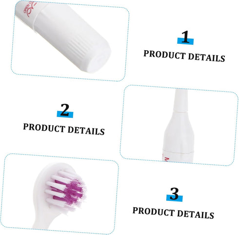 2pcs Electric Toothbrush for Pets Lightweight and Portable and Gums Cleaning for Dogs and Cats Random No Batteries