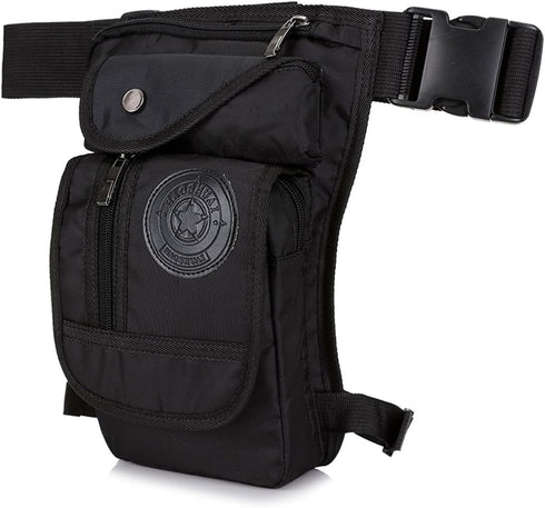 Nylon Drop Leg Bag Hiking Waist Pack for Men Women Tactical Motorcycle Bike Cycling Riding Travel Outdoor Sports Fanny Pouch