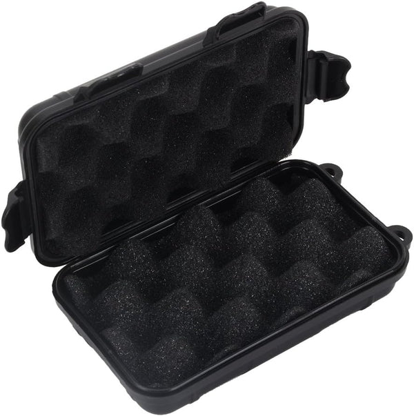 Plastic Container Box, Waterproof Airtight Survival Case for Outdoor Camping Fishing (Black S) Size: 4.88'' x 2.93'' x