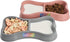 Lightweight Small Dog Puppy Cat Food and Water Bowls, 6 oz Double Pink Plastic Portable Dish