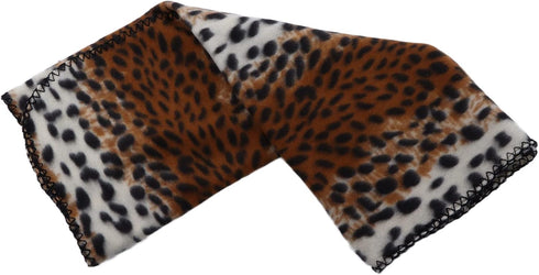 Fleece Pet Blanket, Warm and Comfortable Kennel Blanket for Camping, Travel, and Beach (Leopard Print, S)