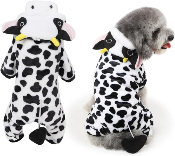 Warm Pet Clothes - Dog Milk Cow Sweater Hoodie, Halloween & Christmas Costume for Dogs & Cats