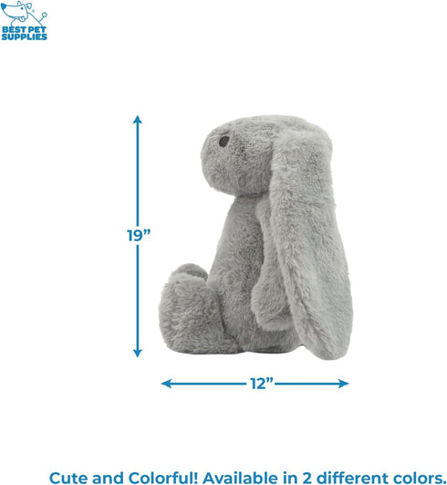 Best Pet Supplies Interactive Bunny Buddy Dog Toy, Crinkle and Squeaky Enrichment for Small Medium Dogs