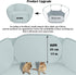Small Animal Cage Tent Playpen with Fabric,Reptiles Cage,Breathable Transparent Pet Playpen Pop Open Outdoor/Indoor Exercise Fence,Portable Yard Fence (Solid-Grey)
