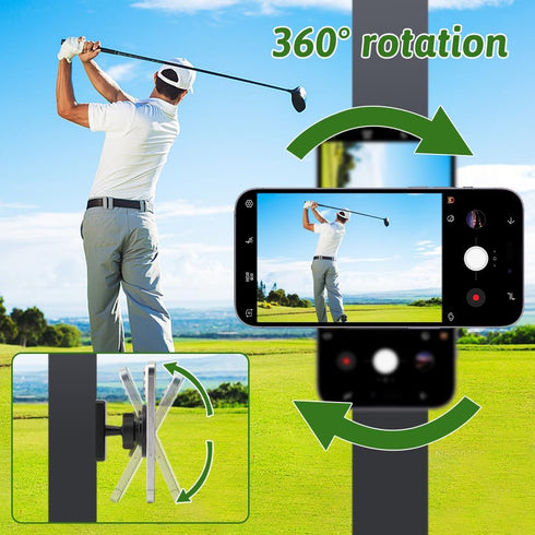 CfoPiryx N52 16 15 14 13 12 Magnetic Golf Cart Phone Holder, Aluminum Phone Mount with Magnets Golf Cart Accessories