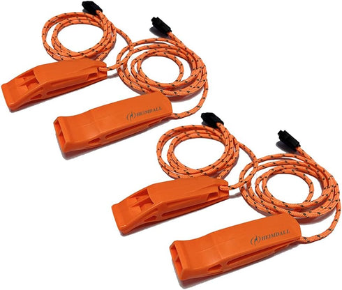 HEIMDALL Emergency Whistle with Lanyard for Safety in Boating, Camping, Hiking, Hunting, Rescue Signaling