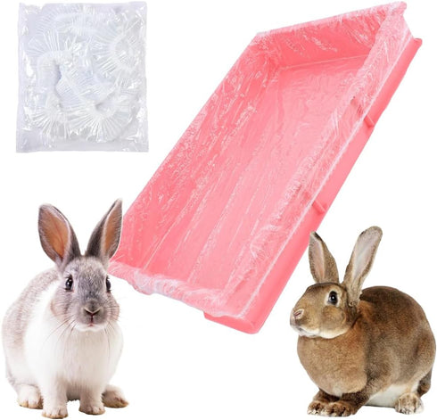 SquEqu 50 Pack Disposable Rabbit Litter Box Liners Disposable Rabbit Cage Cover Liner