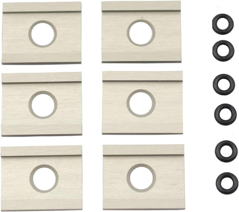 YakAttack FeelFree UniTrack Aluminum Kayak Adapter, 6 Pack, Adapter Plates only (AAP-1012-6)