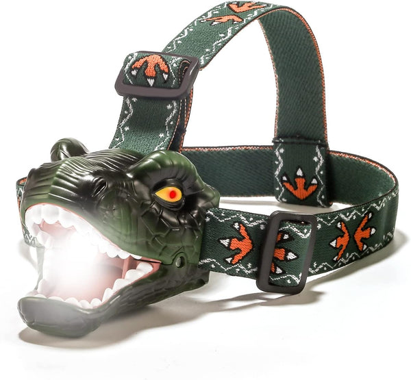 Dinosaur Kids Headlamp, T-Rex Dinosaur Led Headlamp Flashlight, Dinosaur Toy Headlamp Flashlight
