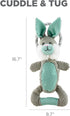 Outward Hound Scrunch Bunch Bunny - Interactive Plush Squeaky Dog Tug Toy