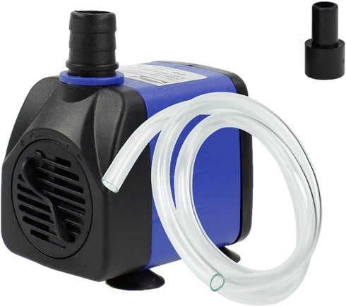 AQUANEAT 160 GPH Submersible Fountain Pump with 3.3 ft Tubing for Aquarium, Water Table, Waterfall, Hydroponics