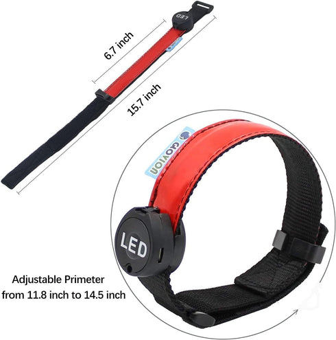 Glovion LED Armband, Reflective Running Gear, Rechargeable