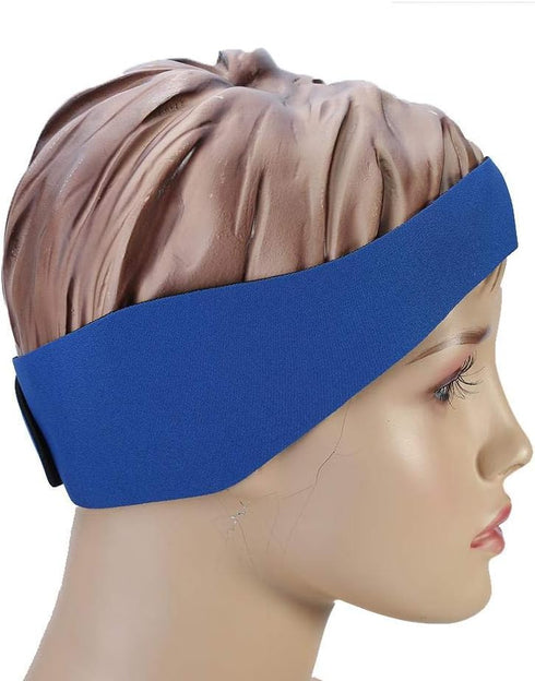 Neoprene Swimming Headband, Adjustable Ear Bands with Loop and Hook Design for Protecting Ears from Water (M)