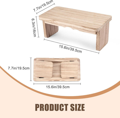 Meditation Bench - Yoga Bench,Wooden Zen Meditation Stool Kneeling Bench for Mindfulness Practice Tea Ceremony