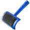 Tuffer Than Tangles Slicker Brush for Dog Grooming, Medium Size, Long Firm Pins, Comfort Grip Handle