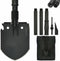 iunio 35in Folding Shovel, Camping Shovel, Heavy Duty Carbon Steel Military Style Entrenching Tool, Collapsible Spade