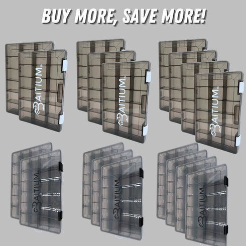 Fishing Tackle Box Organizer, Tackle Boxes with Dividers, 3600 or 3700 Tackle Tray, Fishing Gear (2 Pack)