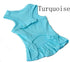 Pet Clothes Small Dog Clothing Blank Color Sport Dress, T-Shirts for Small Female Dogs, 100% Cotton (L, Turquoise)