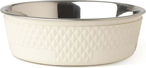 PetRageous Kona Stainless Steel Dog Bowl - 6.5-Cup Non-Slip, Dishwasher Safe, 8.5-Inch Diameter for Large Dogs