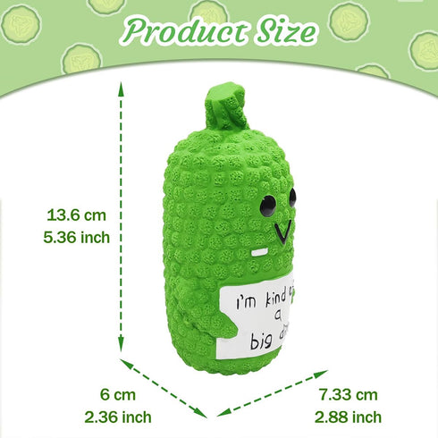 Pickle Squeaky Dog Toys, Funny Latex Chew Toys for Teething Puppies, Mild Chewing for Small, Medium, Large Dogs