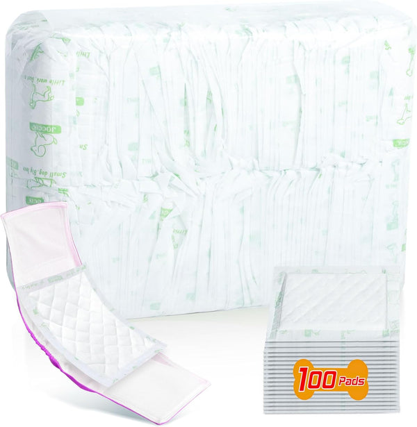 Dog Diaper Liners for Male and Female Dogs, 100ct, Super Absorbent Disposable