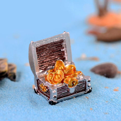 POPETPOP 4pcs Treasure Chest Ornament for Aquarium Fish Tank Home